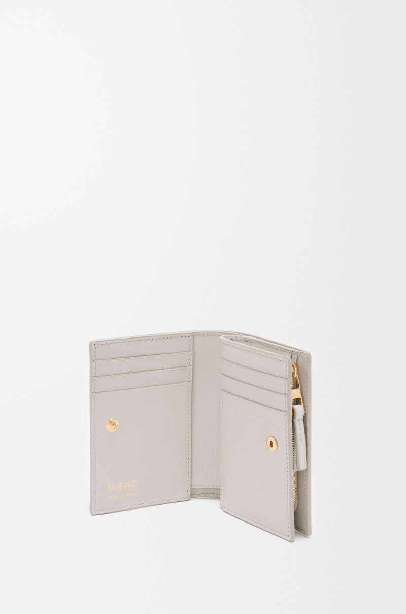 Loewe Duet compact wallet in smooth and grained calfskin outlook