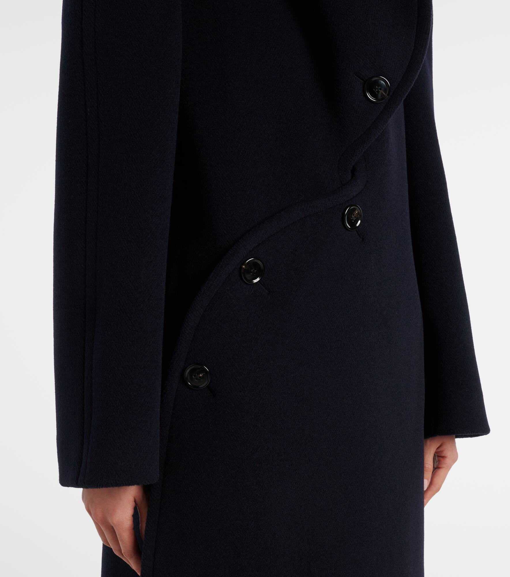 Asymmetric wool coat - 5
