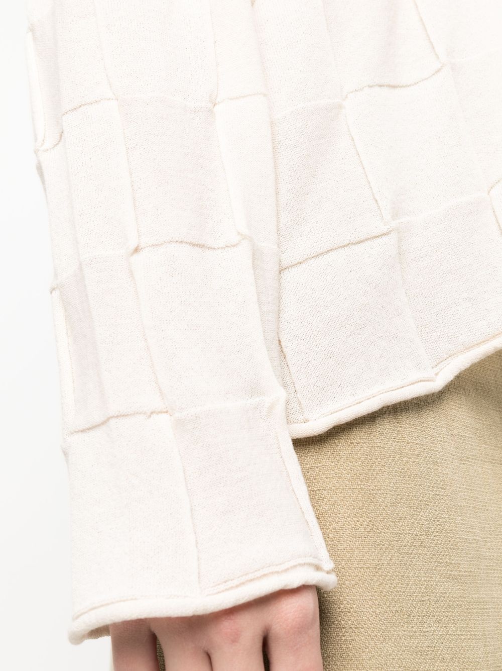 square-pattern knitted top - 5