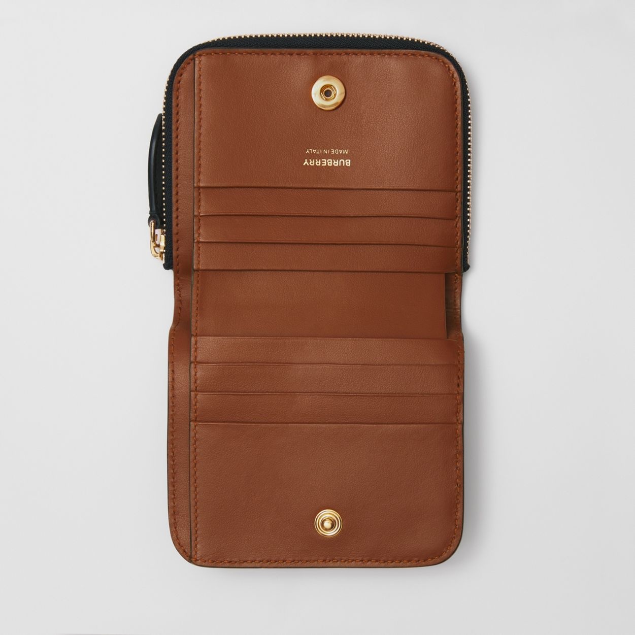 Icon Stripe E-canvas and Leather Folding Wallet - 2