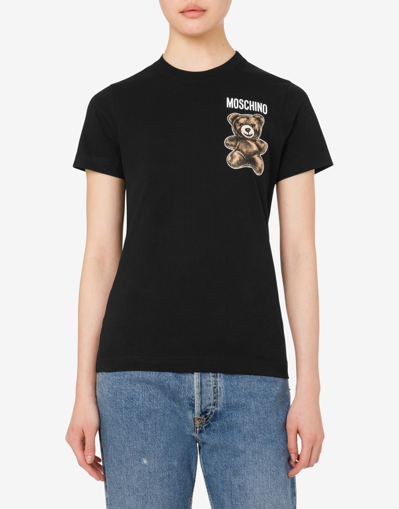 Moschino ORGANIC JERSEY T-SHIRT LITTLE TEDDY BEAR outlook