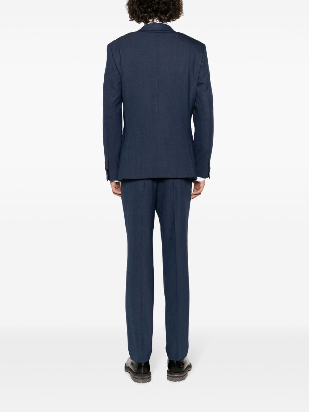 single-breasted twill suit - 4