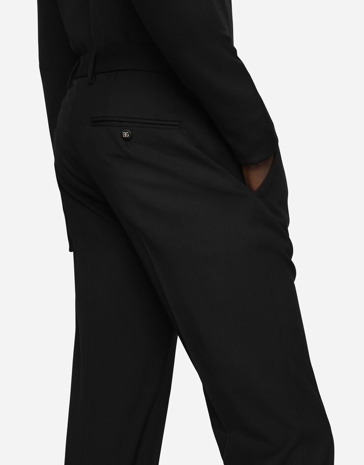 Stretch wool gabardine pants - 4