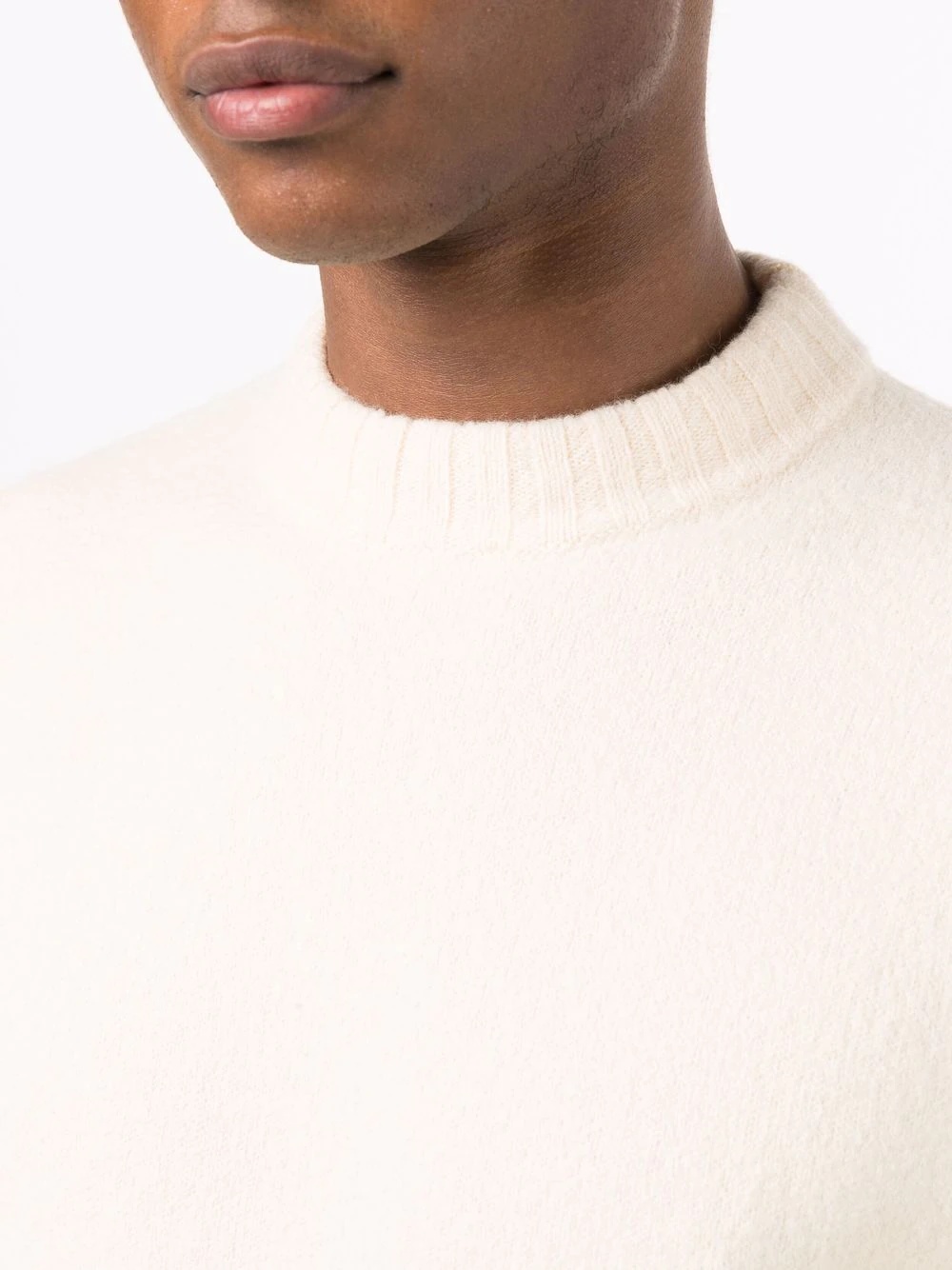 mock-neck knitted jumper - 5