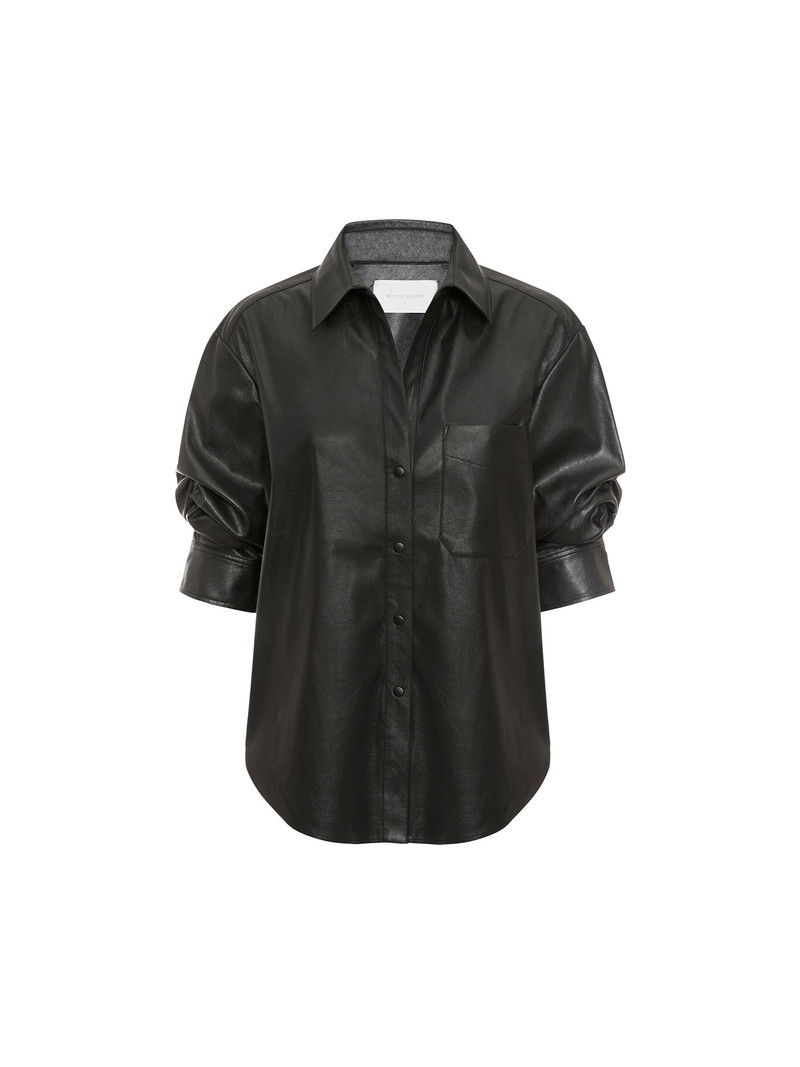 BROCHU WALKER The Pia Vegan Leather Shirt outlook