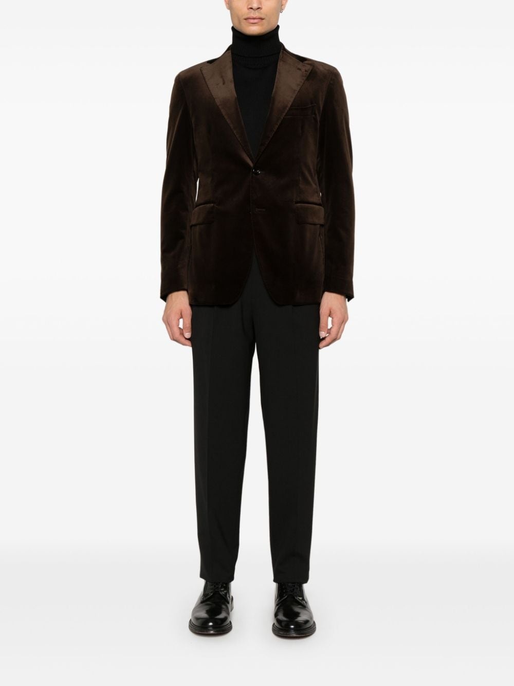 pleat-detail tapered trousers - 2