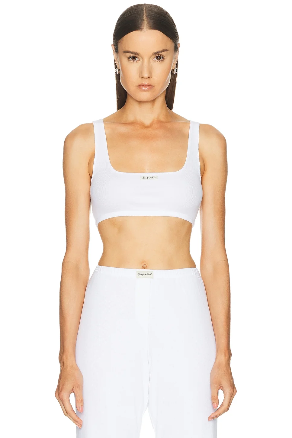 Signature Logo Ribbed Bralette - 1