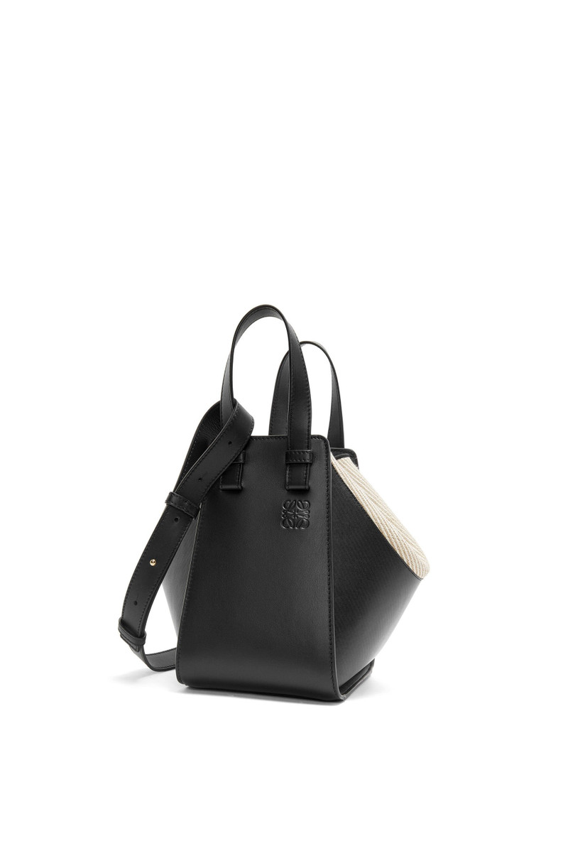 Compact Hammock bag in mellow calfskin and canvas 1