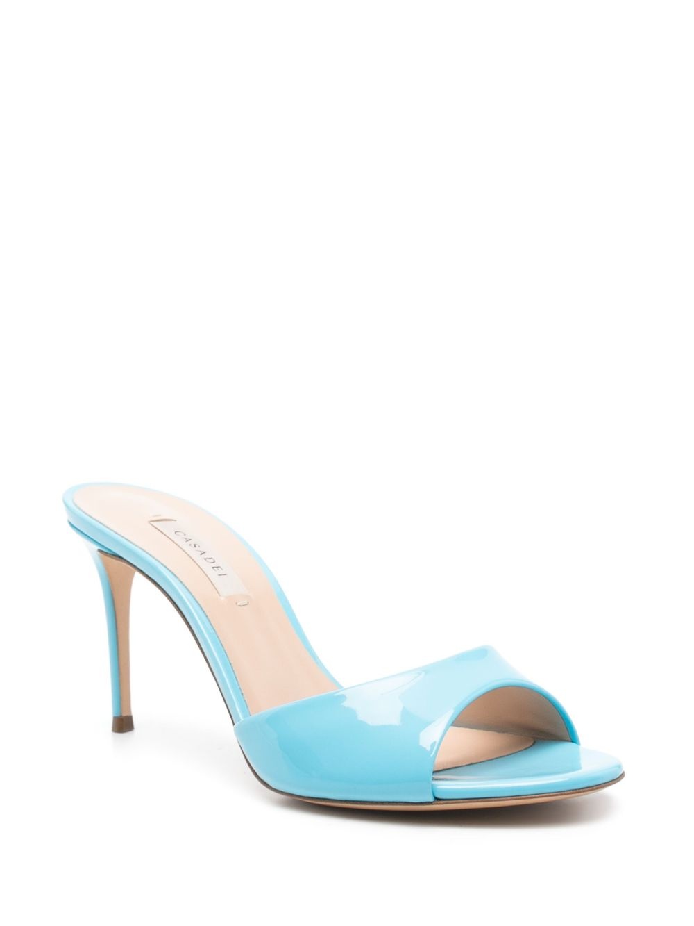 patent-finish sandals - 2