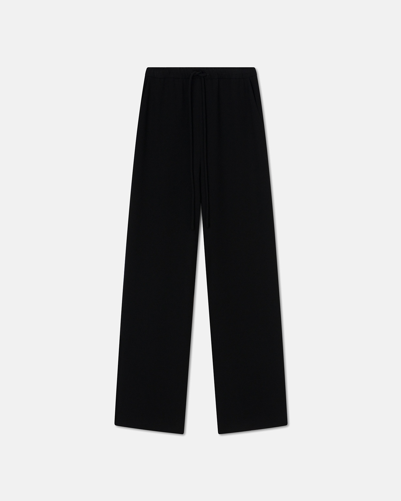 POLYKA - Bouclé crepe pants - Black - 1