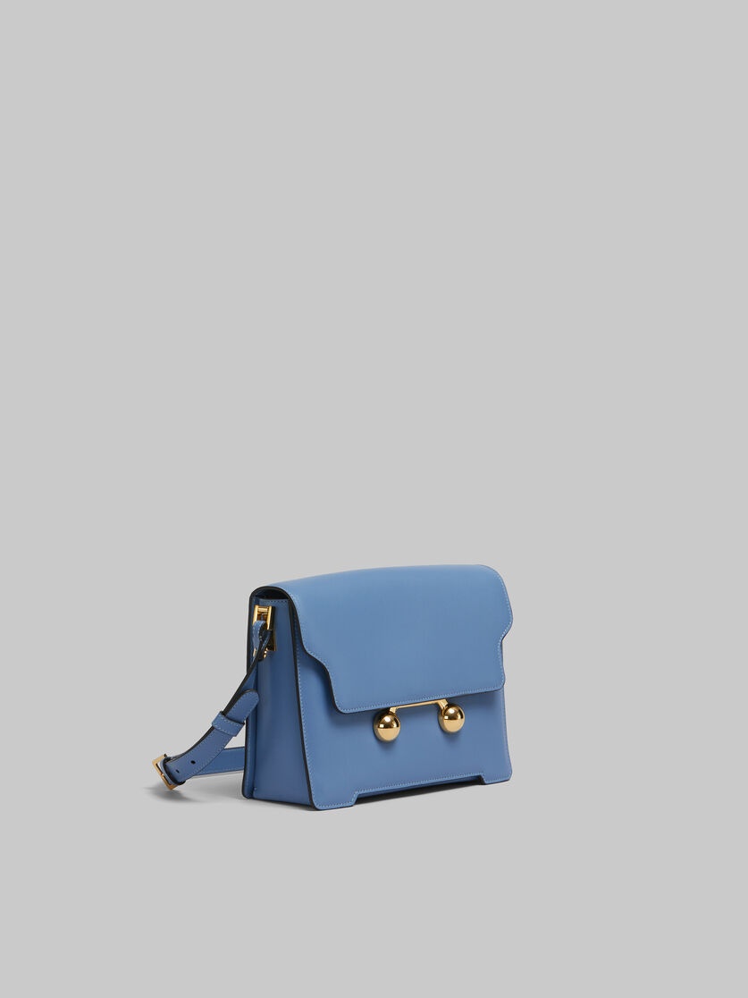 BLUE LEATHER TRUNKAROO MEDIUM SHOULDER BAG - 6