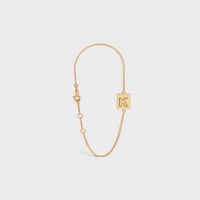 CELINE Alphabet K Bracelet in Brass with Gold Finish outlook