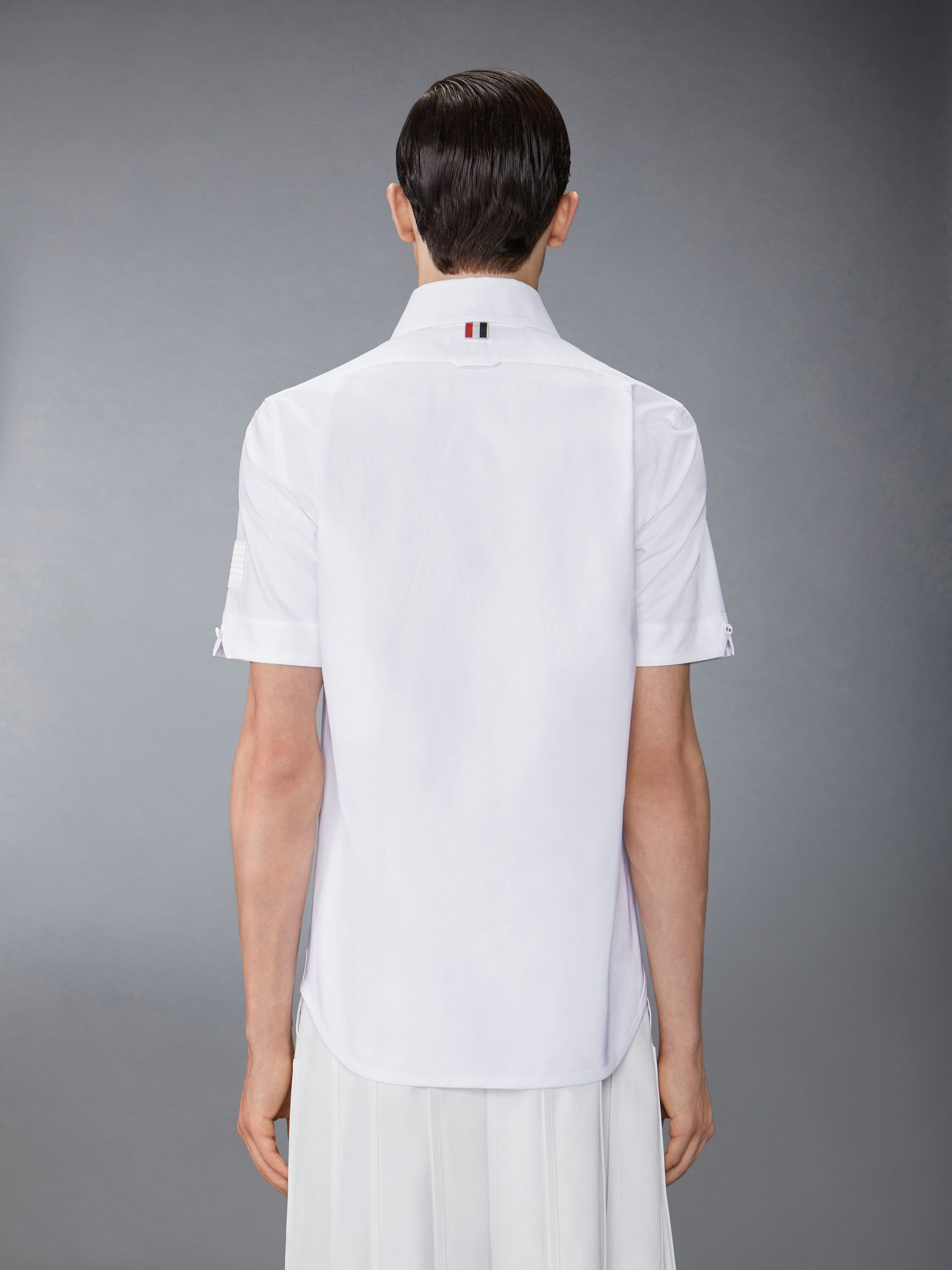 logo-patch cotton shirt - 3