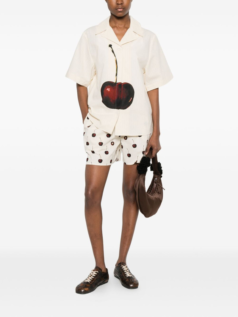 STINE GOYA cherry-print drawstring shorts outlook