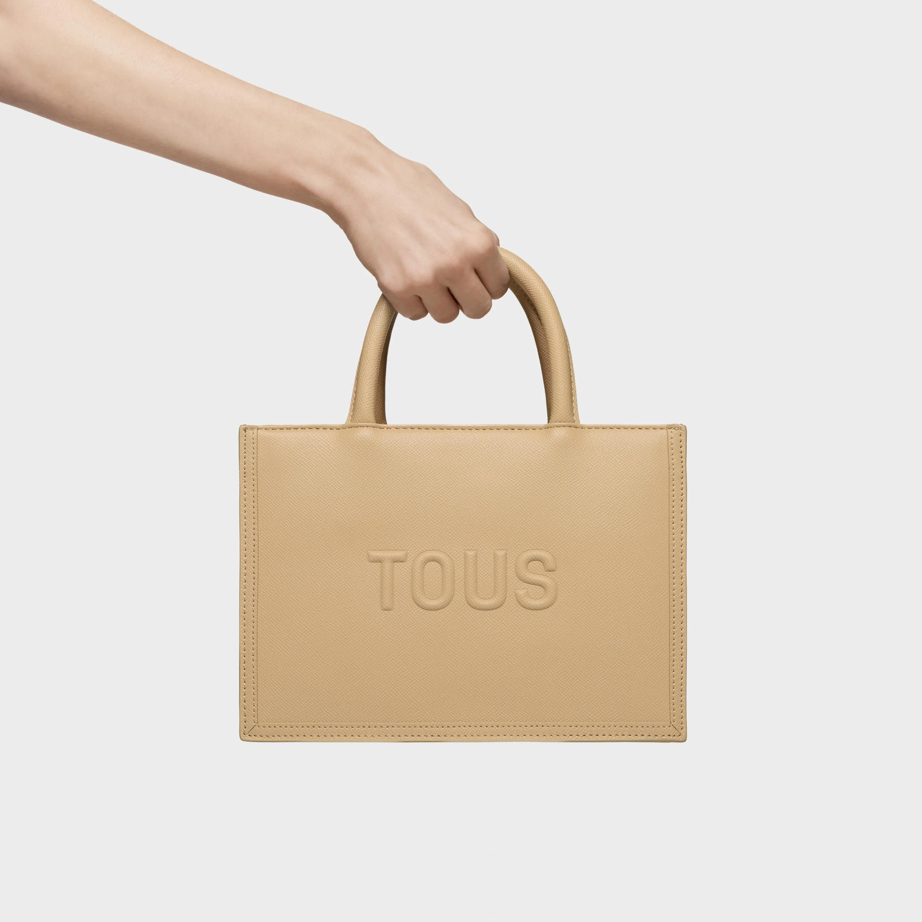 Medium sand-colored Shopping bag TOUS Brenda - 1