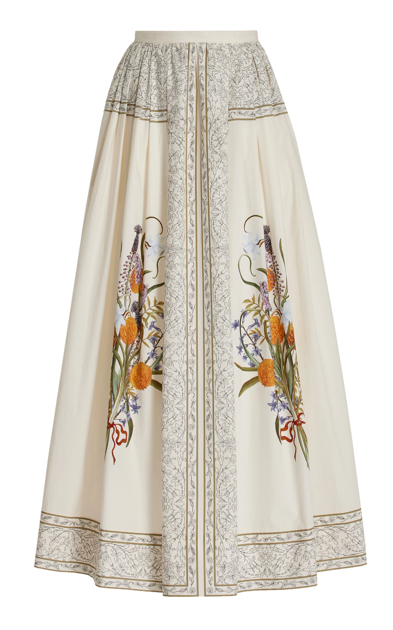 Floral Cotton Maxi Skirt multi - 1