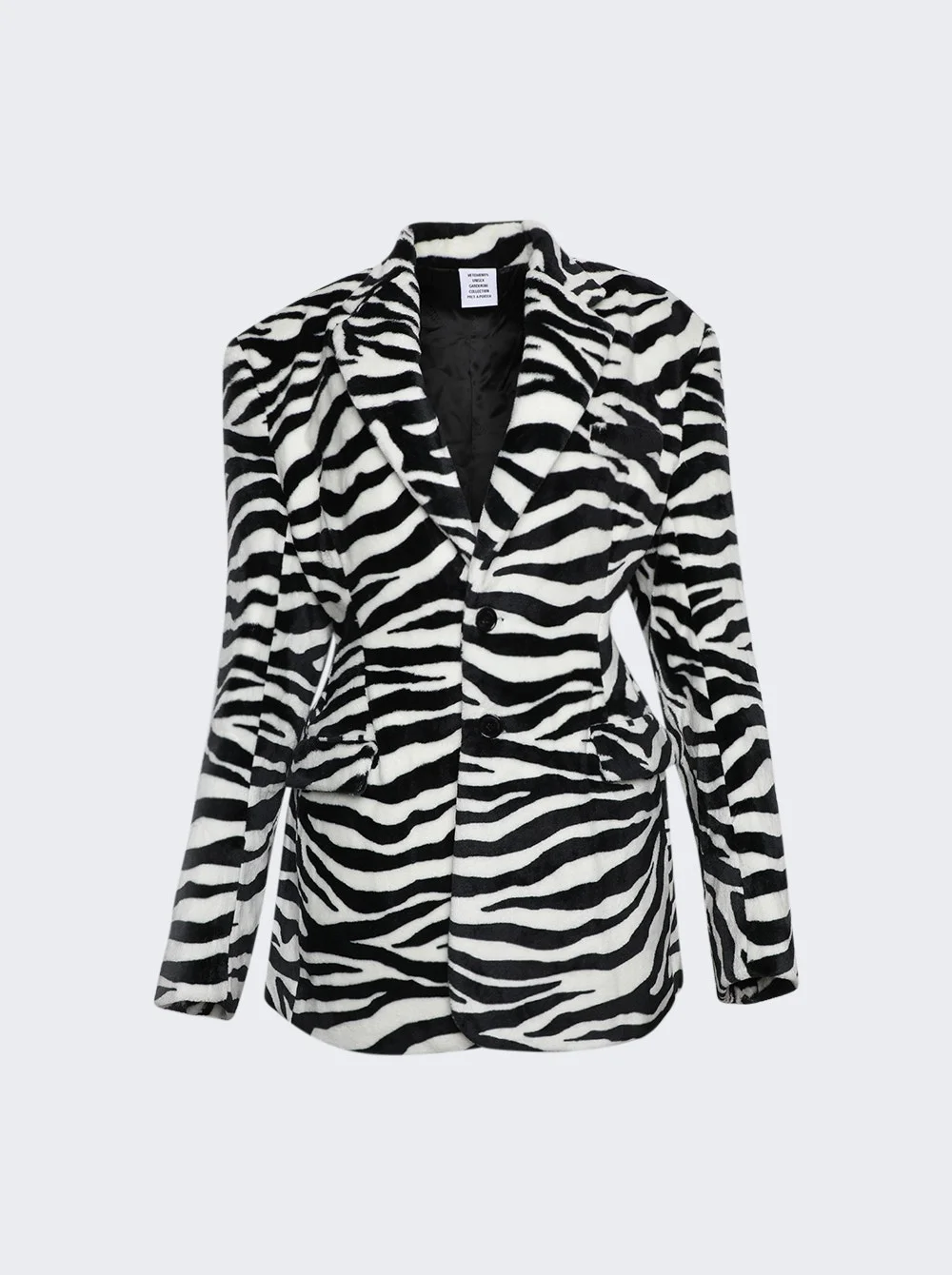 Fleece Hourglass Tailored Jacket Zebra - 1