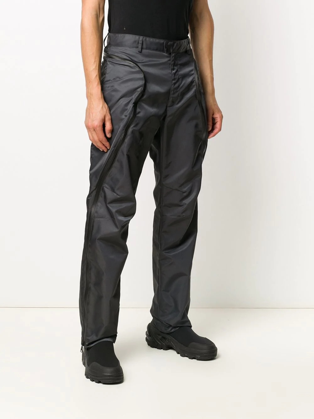 nylon straight-leg trousers - 3