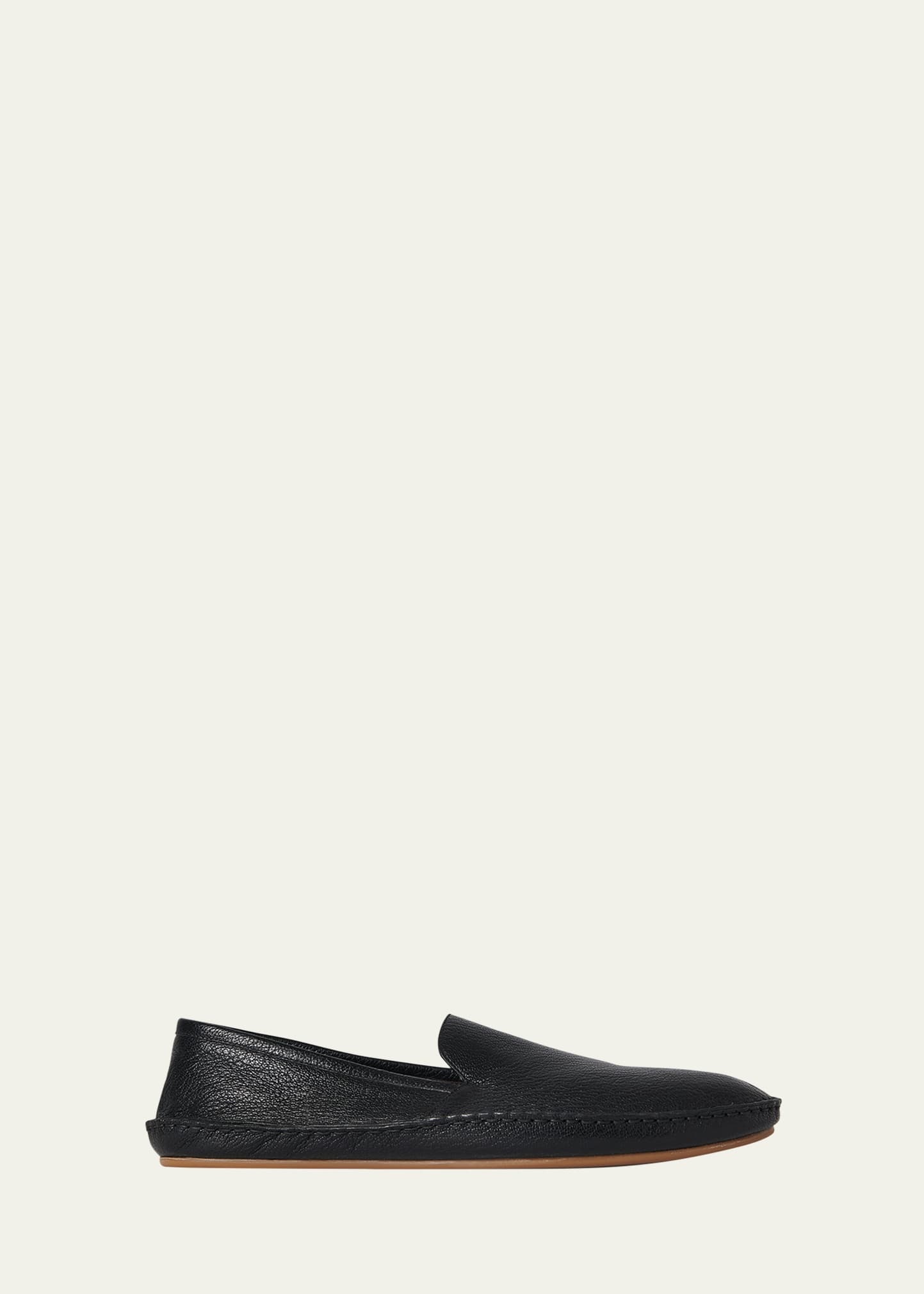 Men's Vasko Grainy Leather Loafers - 1