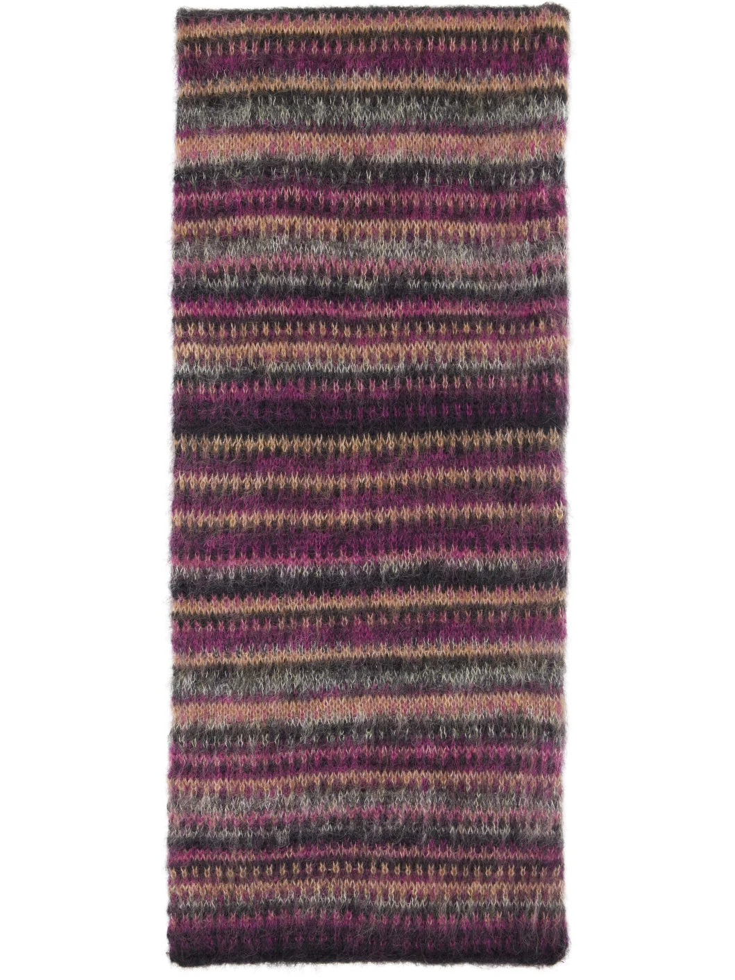 Purple Mouna Mohair Scarf - 1