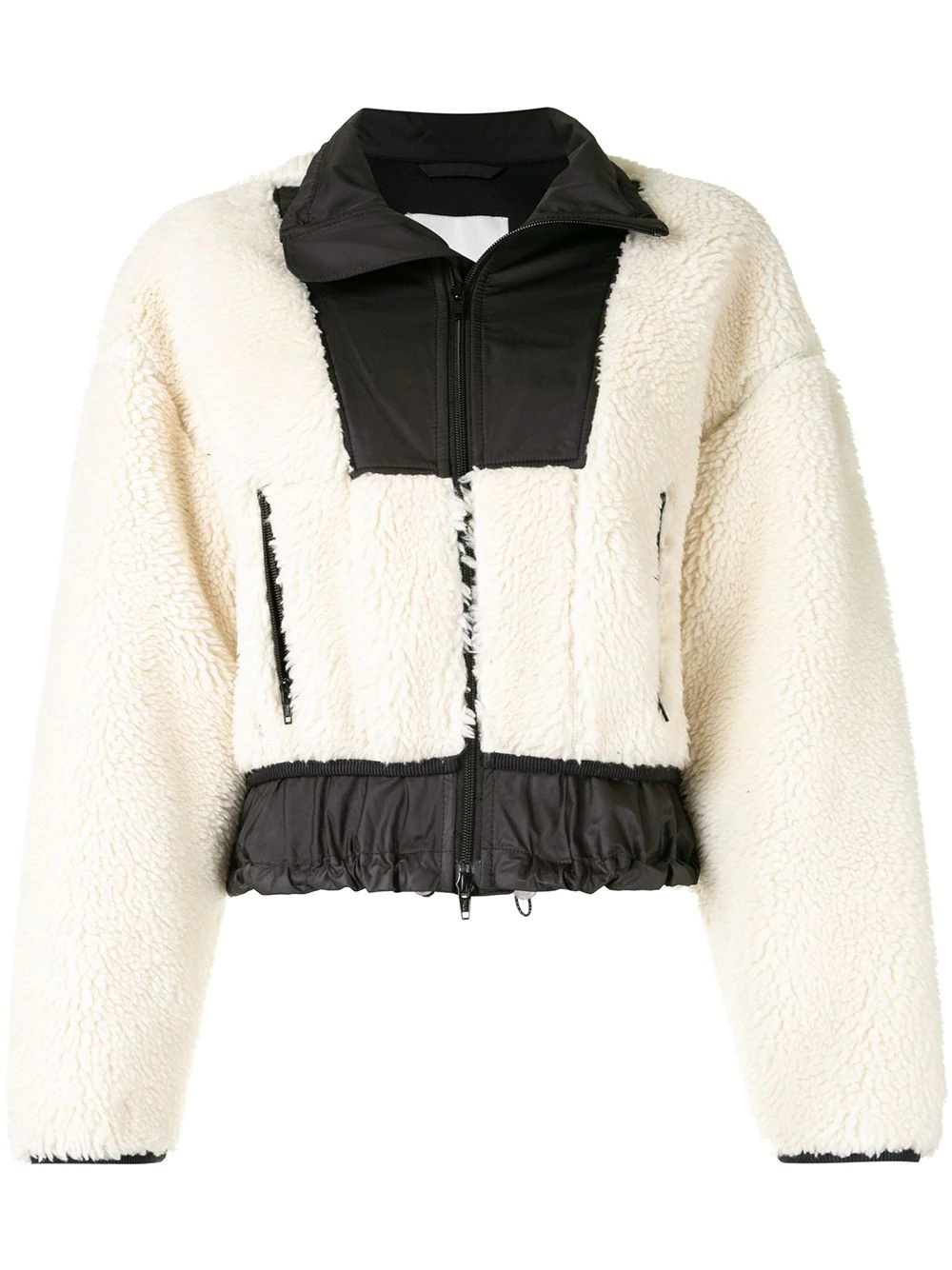 sherpa bonded cropped jacket - 1