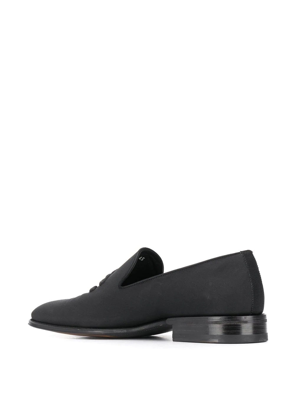 logo leather loafers - 3