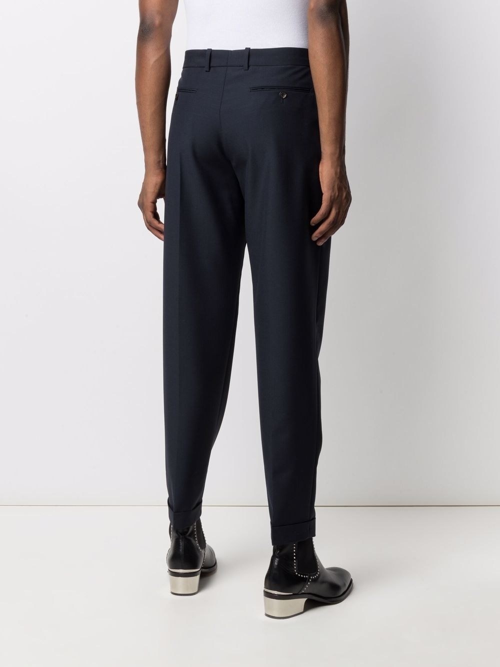 slim-cut tailored trousers - 4