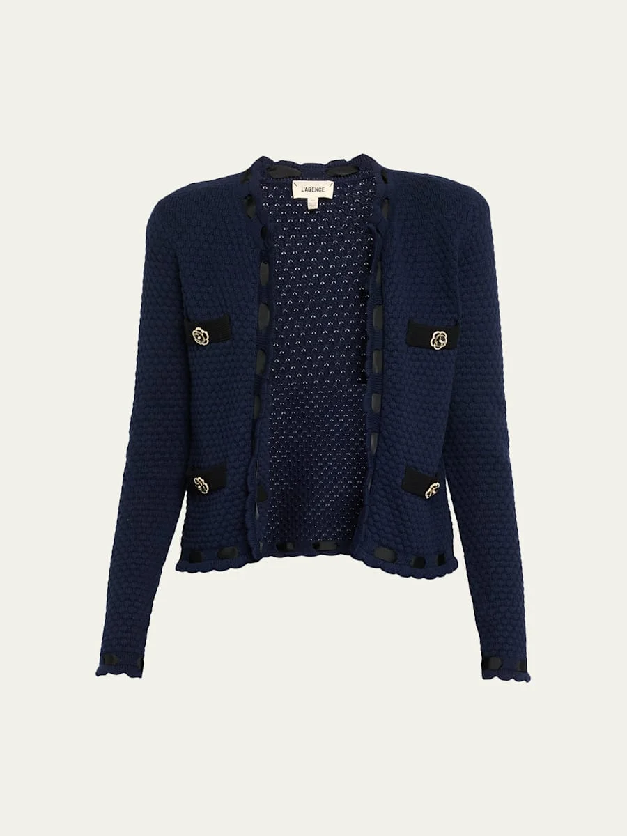 Astor Contrast Trim Cardigan - 1