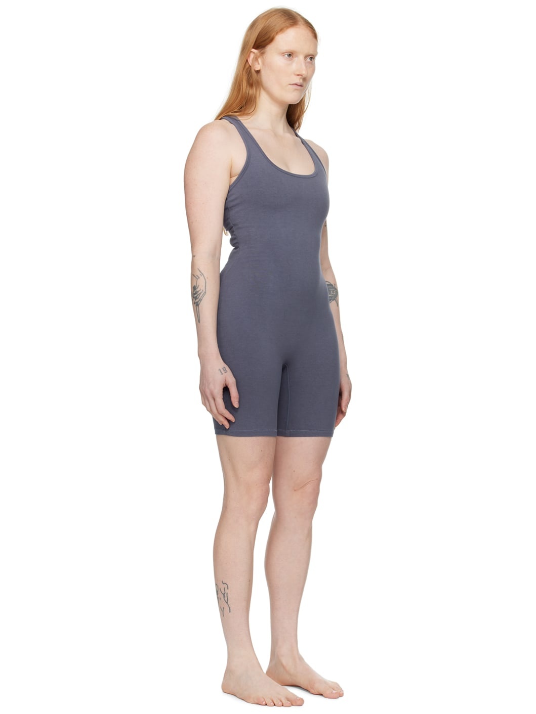 Blue Outdoor Mid Thigh Jumpsuit - 2