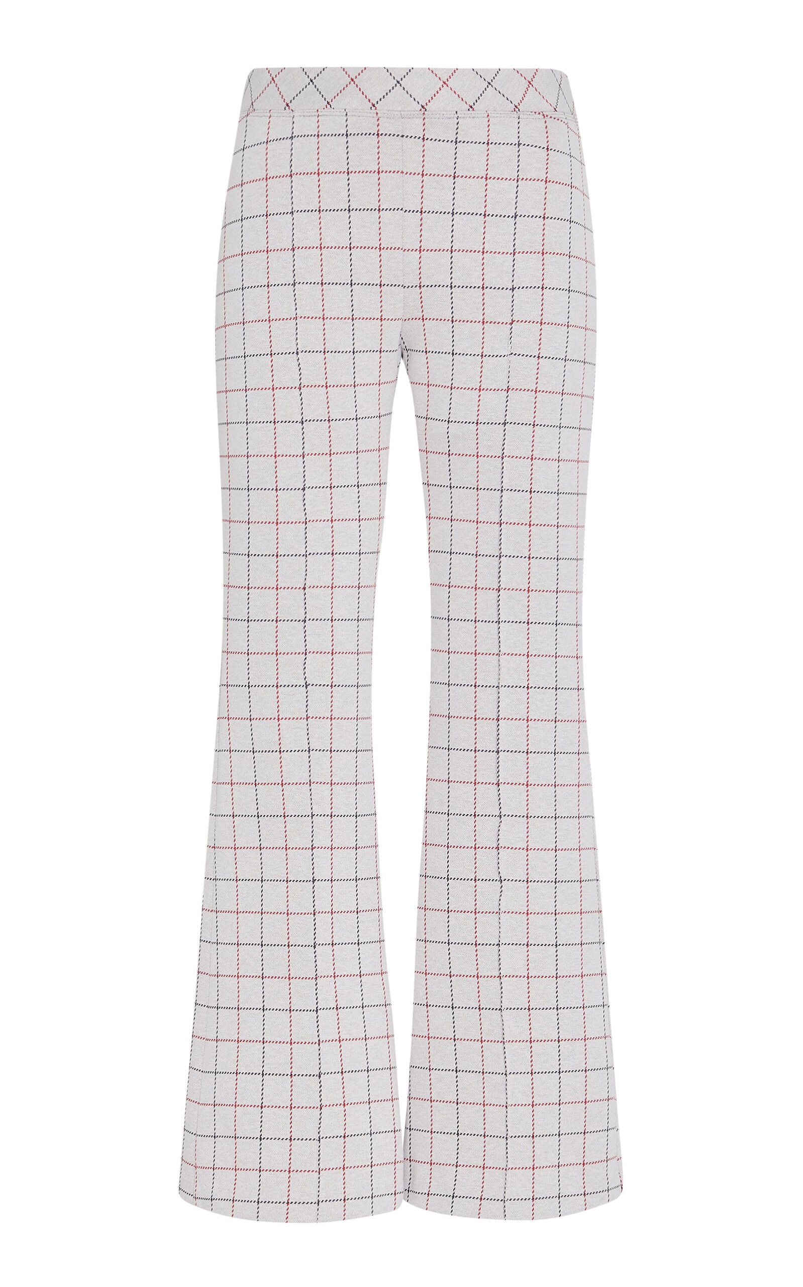 Checked Cropped Flared Pants multi - 5