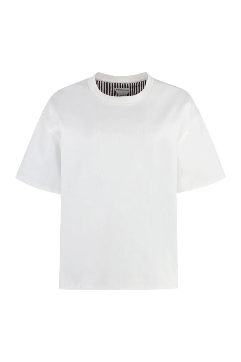 BOTTEGA VENETA COTTON CREW-NECK T-SHIRT - 1