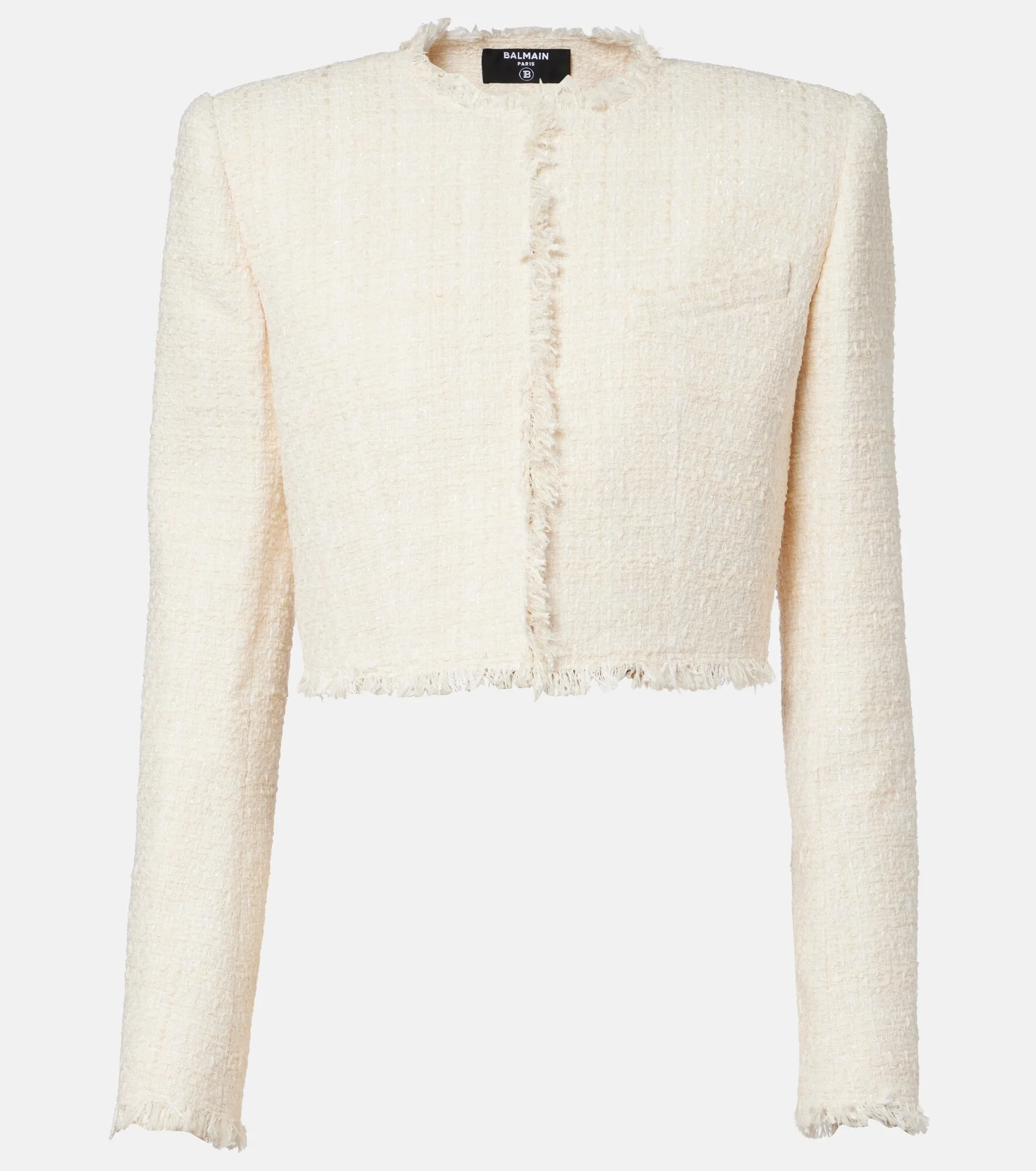 Cropped tweed jacket - 1