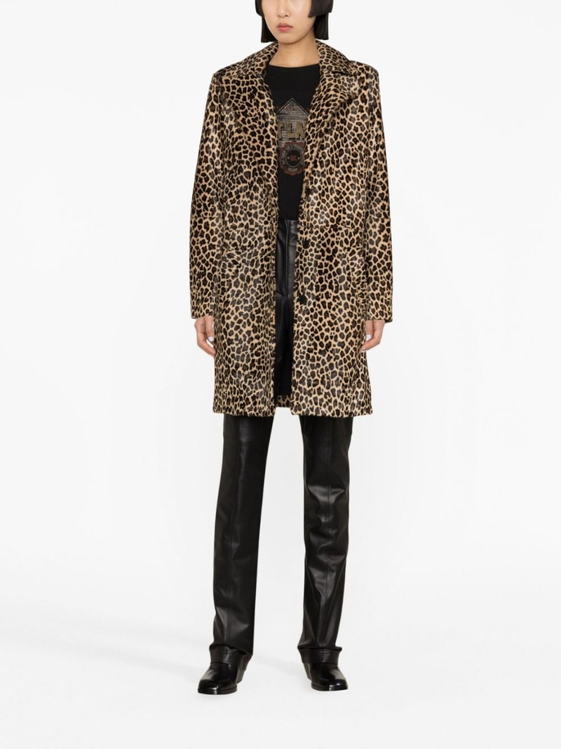 Zadig & Voltaire leopard-print calf hair coat outlook