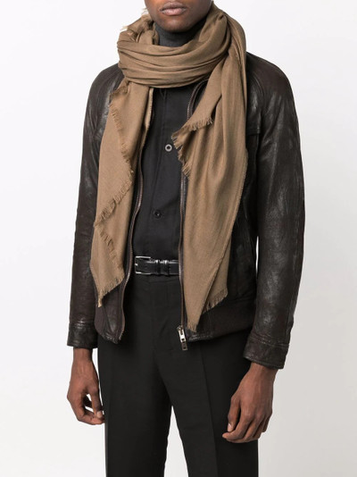 TOM FORD fine-knit frayed-edge scarf outlook