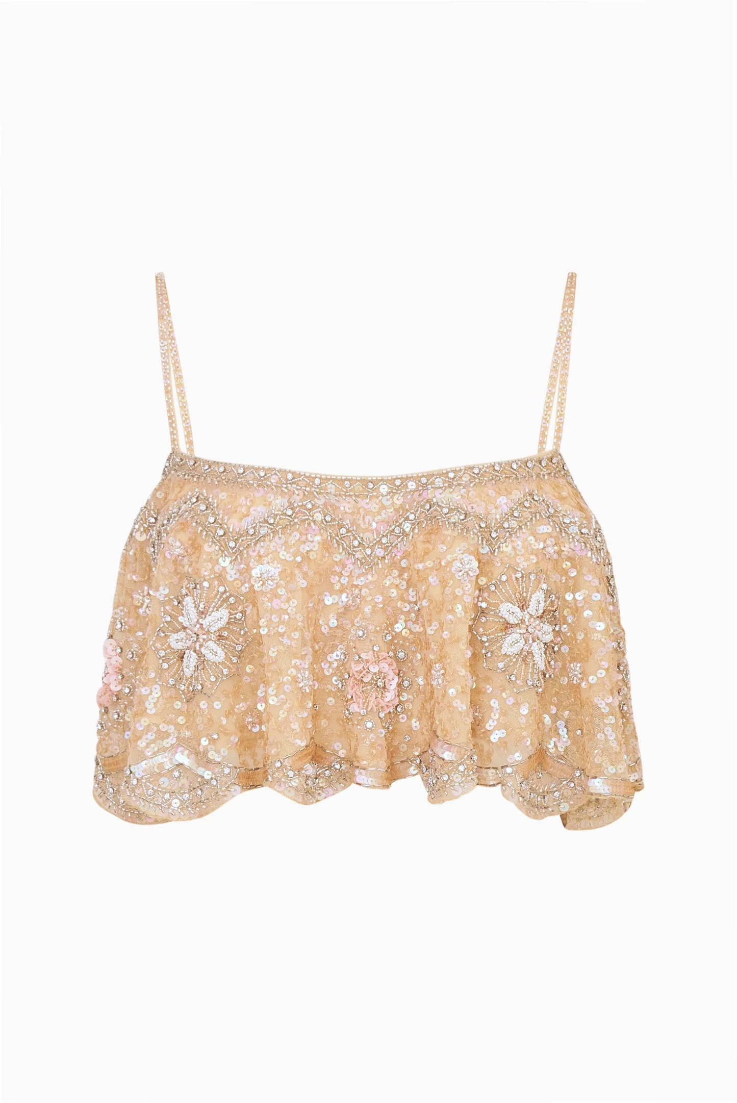 Sorwyn Beaded Sequin Crop Top - 1