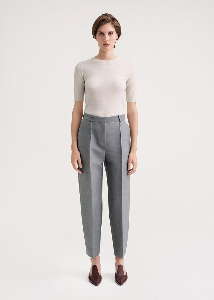 Sewn pleat evening trousers steel - 2