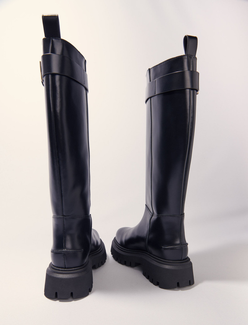 Buckled leather boots 3