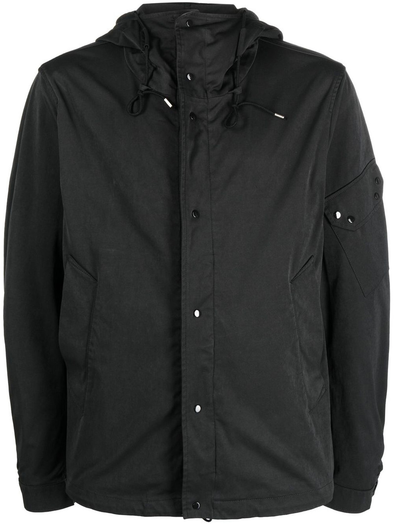 cotton plain hooded jacket 1