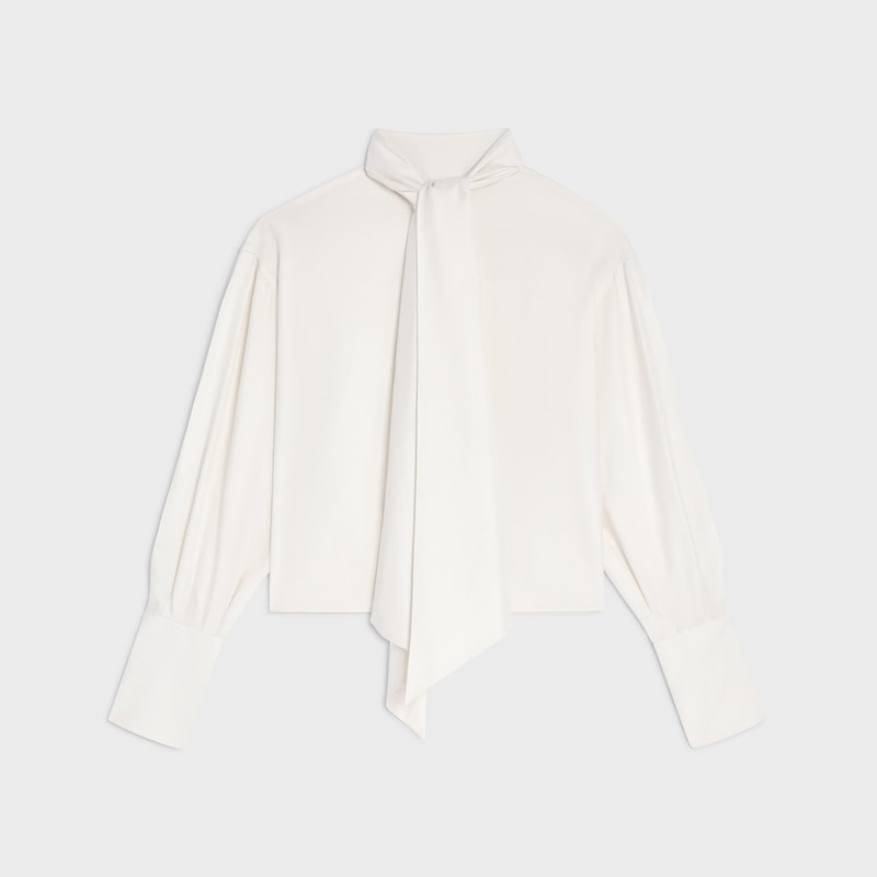 cropped lavalliere shirt IN silk twill 1