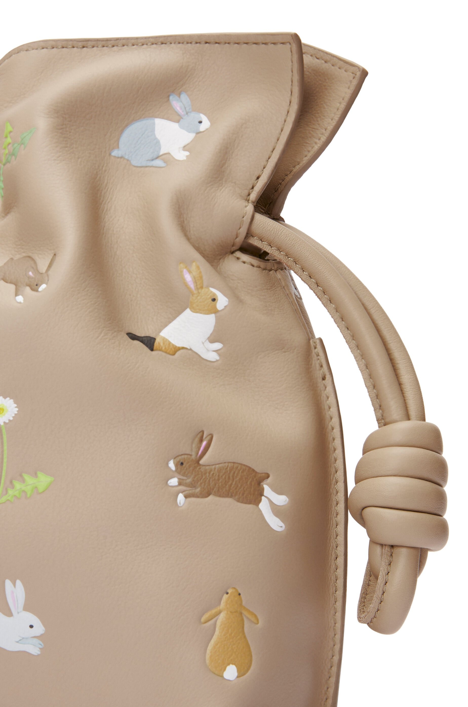 Bunny medium Flamenco clutch in nappa calfskin - 10