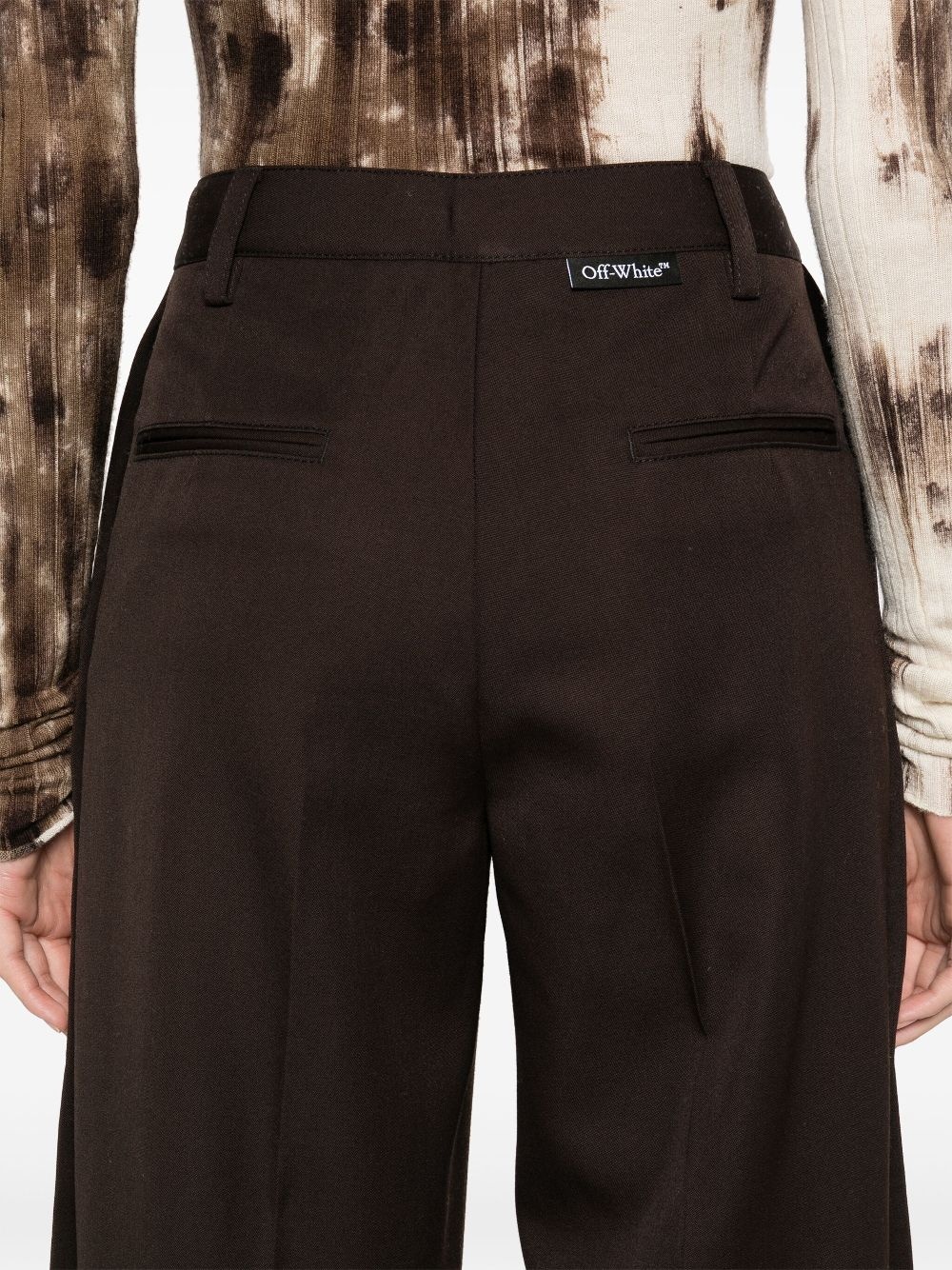 virgin-wool wide-leg trousers - 5