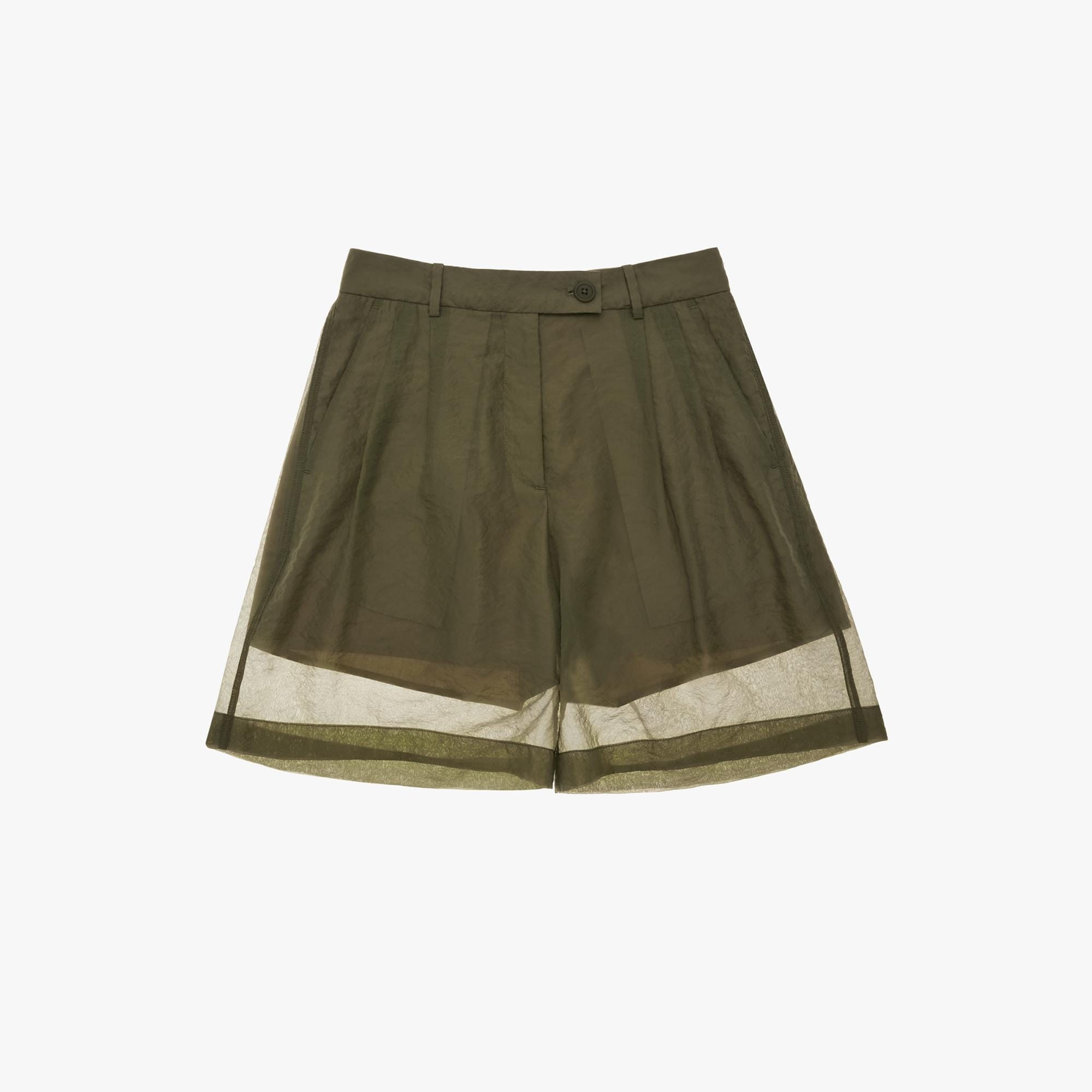 PLEATED SHEER SHORT - 1