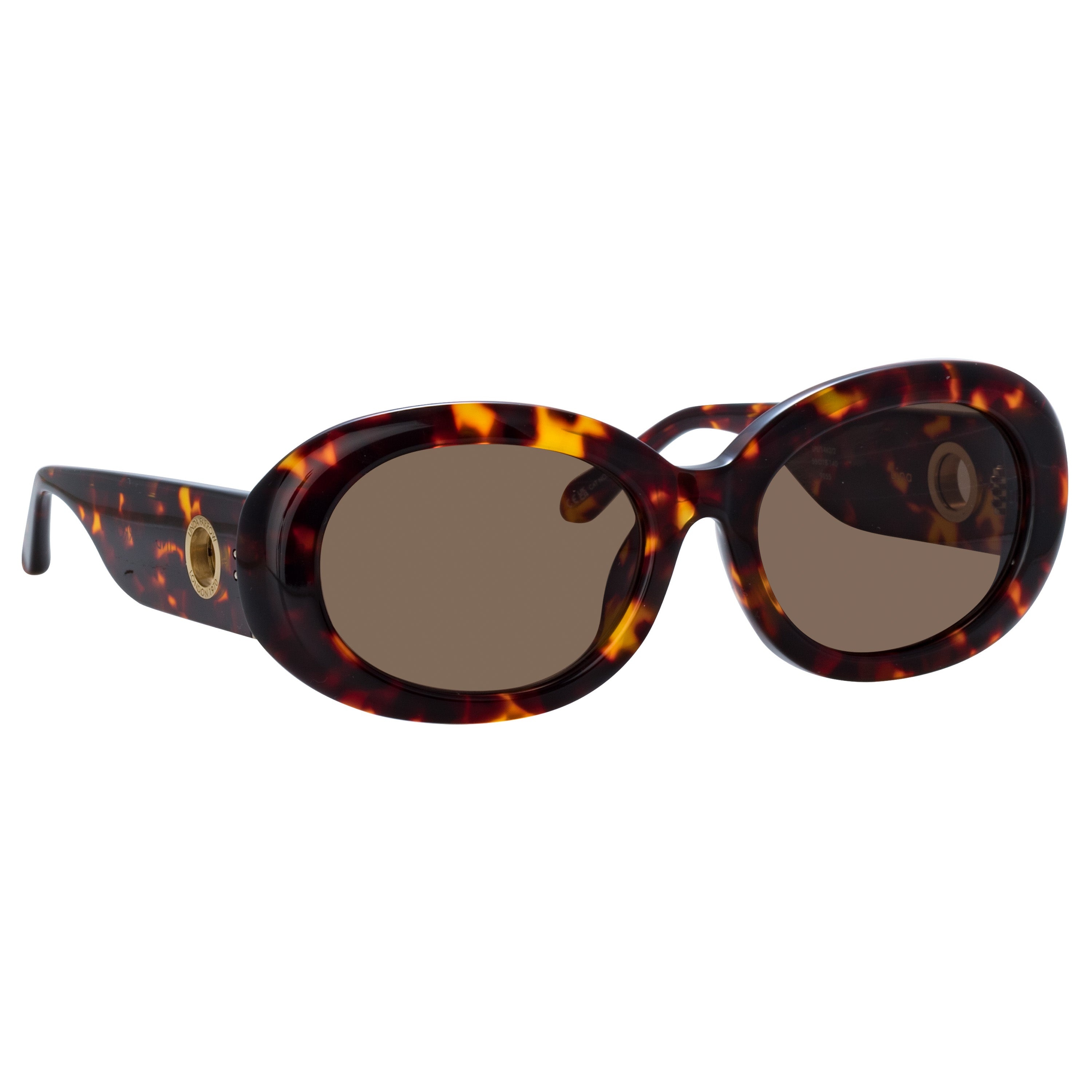 LINA OVAL SUNGLASSES IN TORTOISESHELL - 3