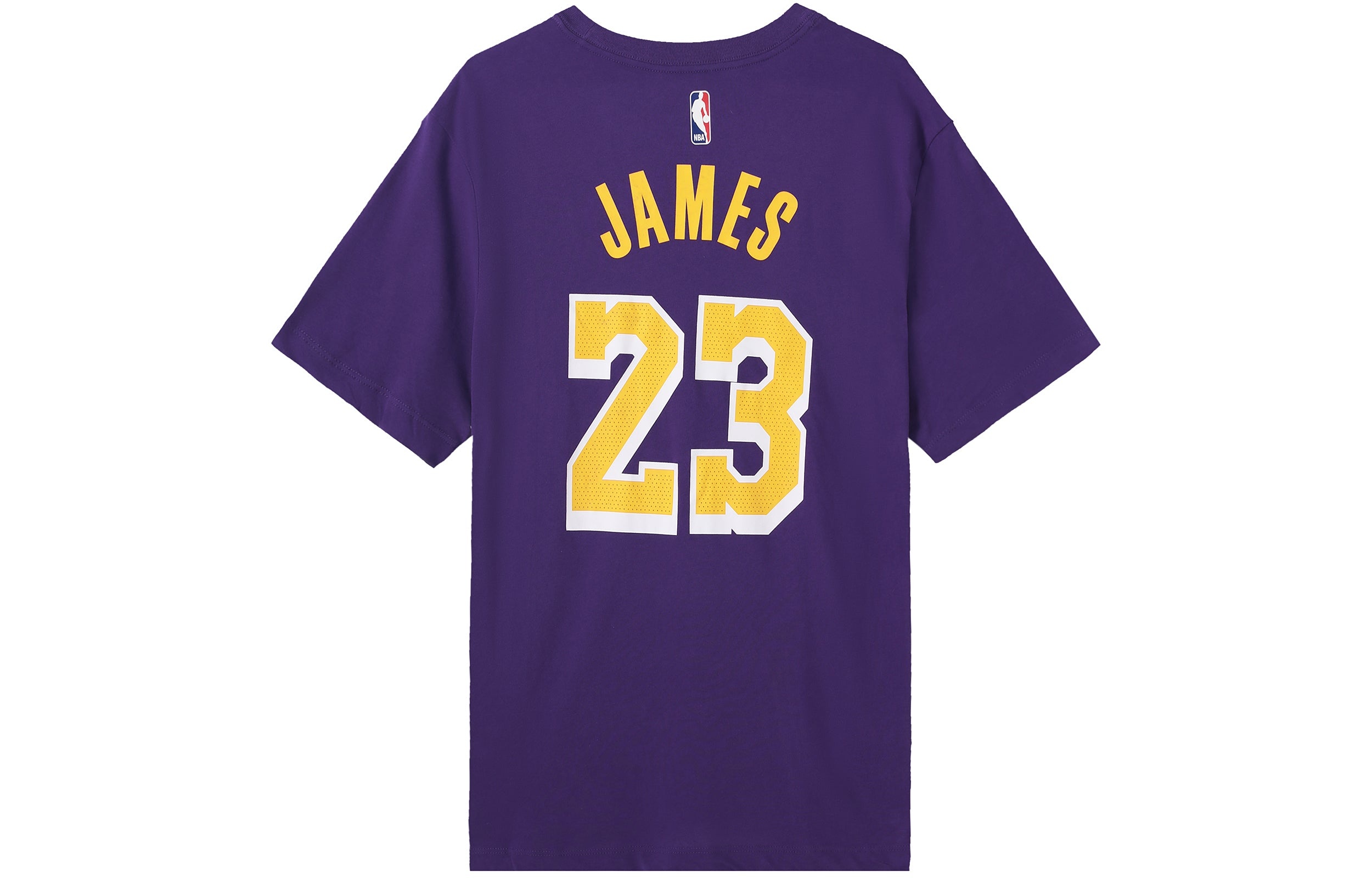 Nike Dri-FIT NBA limited Los Angeles Lakers LeBron James No. 23 Quick Dry Short Sleeve Purple BQ1541 - 2