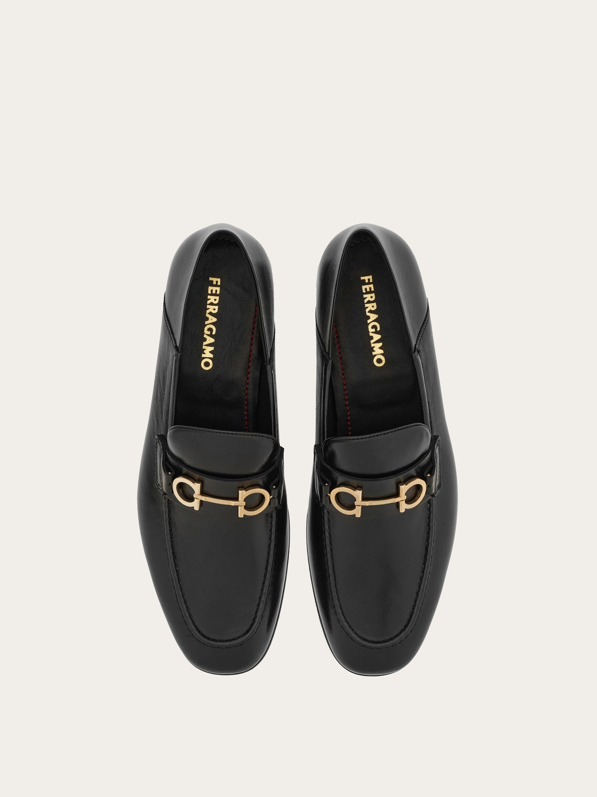 FERRAGAMO 773809219405MIELENERO 関税送料込 FERRAGAMO Grandioso Gancini Leather Loafers | Saks Fifth Avenue