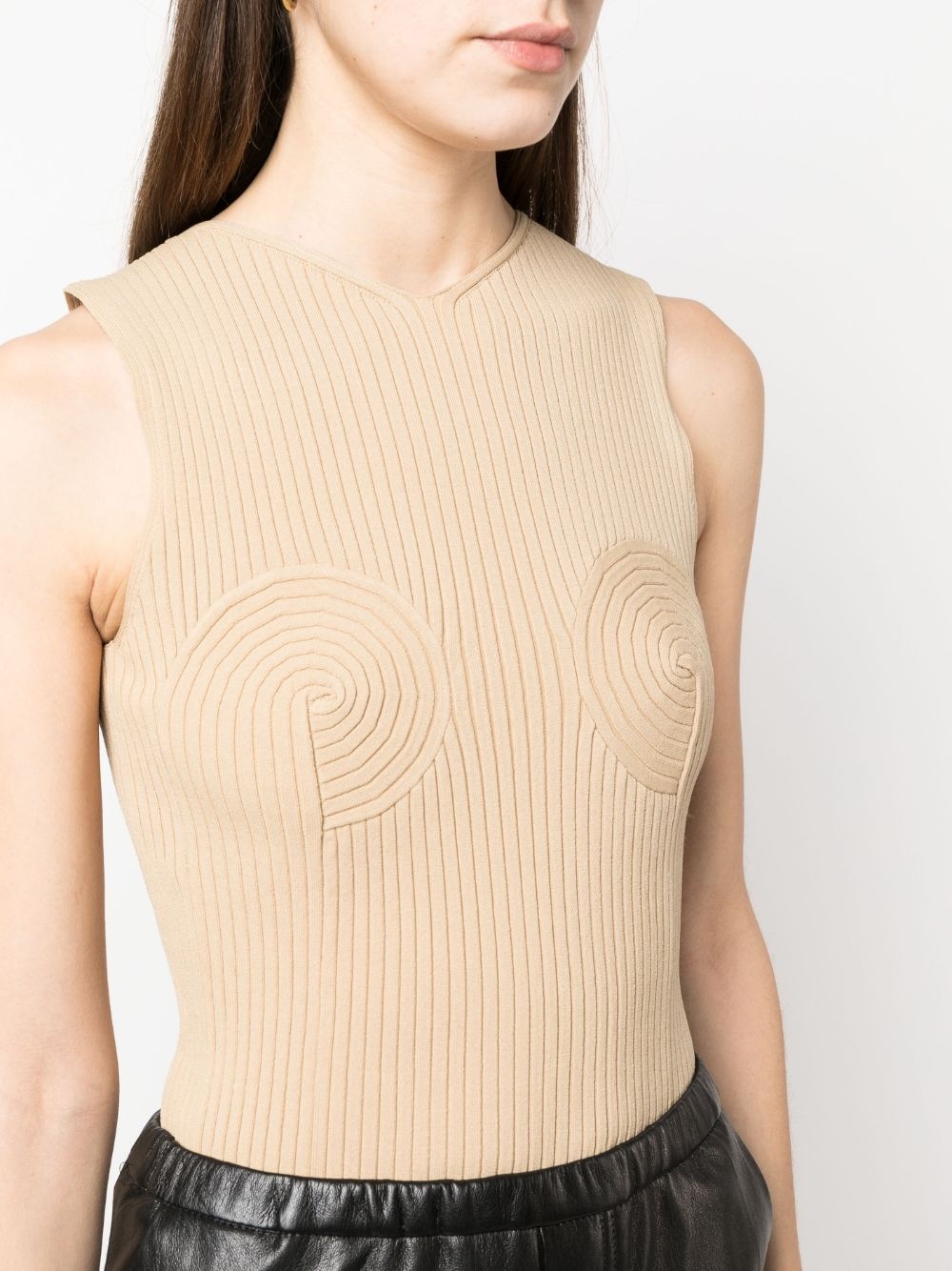 shaped-bustier knitted top - 5