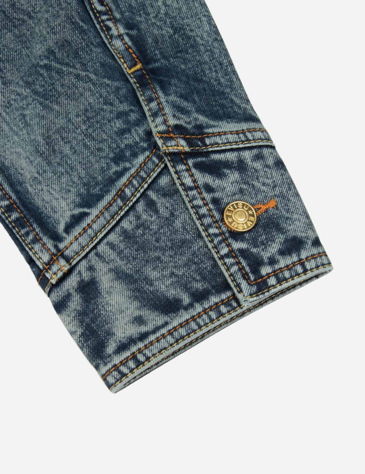 KAMON AND SEAGULL BROCADE APPLIQUÉ WITH CARP EMBRODIERY RELAX FIT DENIM JACKET - 11