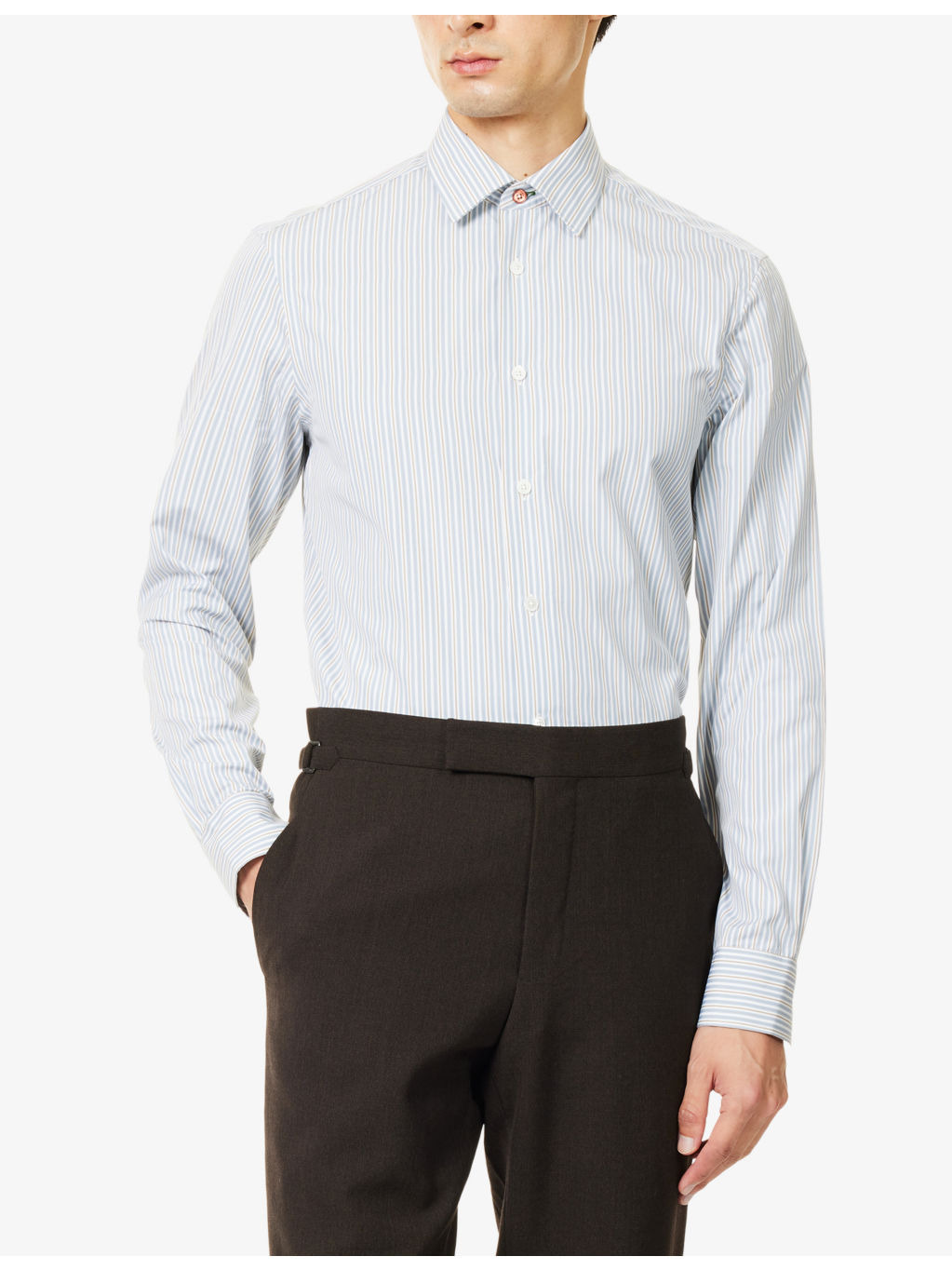 Striped Long-Sleeve Cotton Shirt - 3