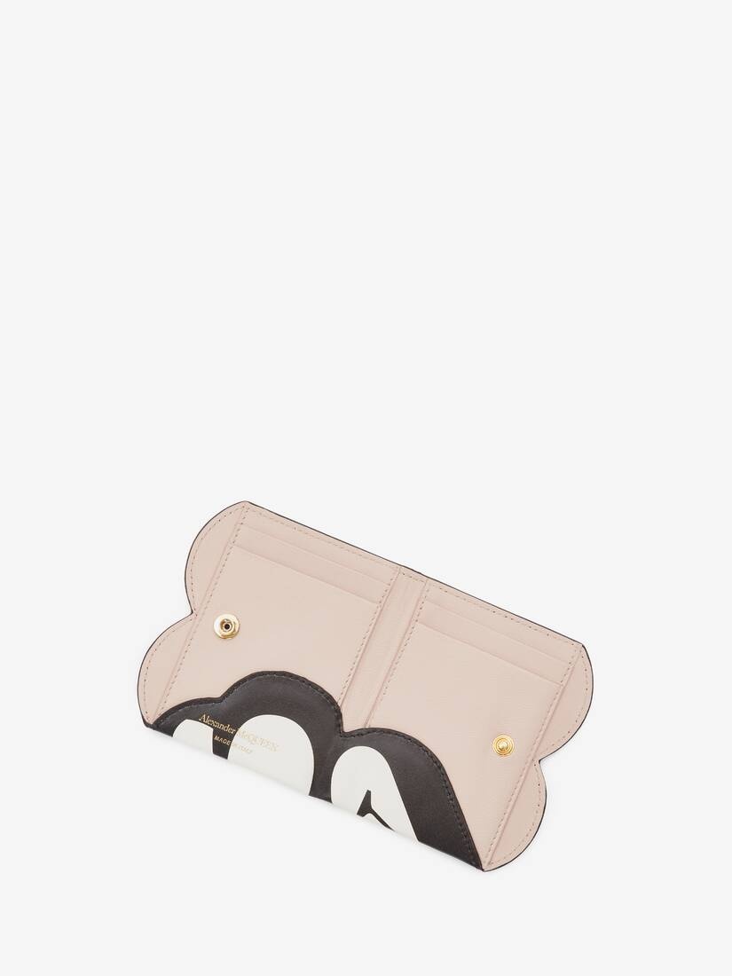 Seal Logo Card Wallet in Ivory/black - 3