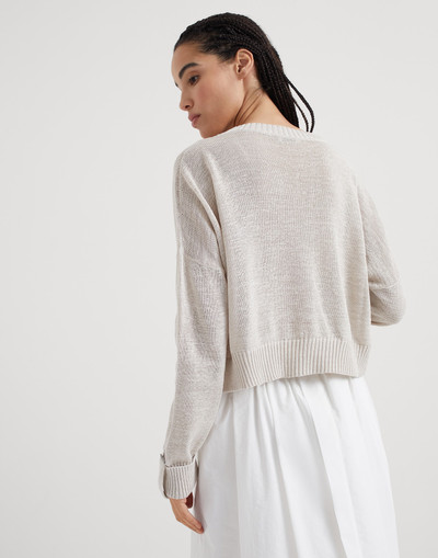 Brunello Cucinelli Cotton sweater with shiny details outlook